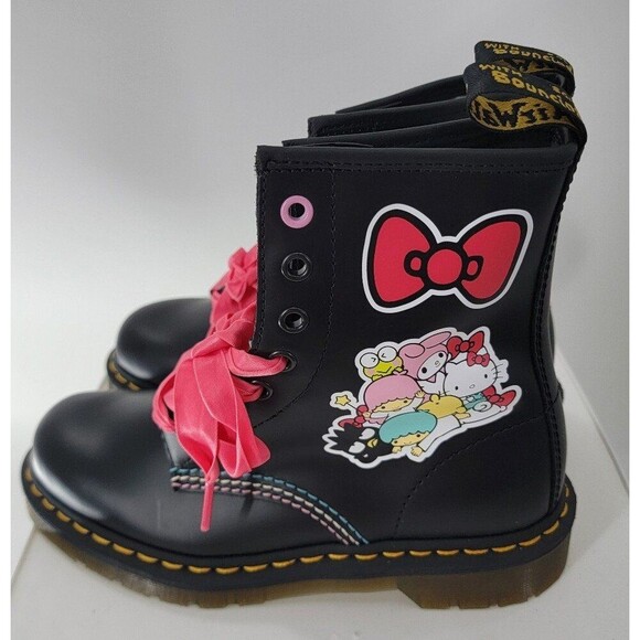 Dr Martens Hello Kitty & Friends 1460 Smooth Leather Lace Up Boots - Picture 3 of 9